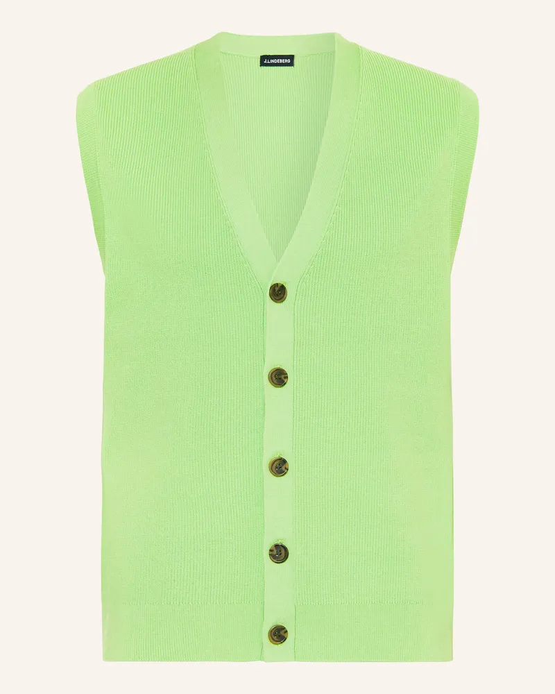 J.Lindeberg Strickweste gruen Hellgrün