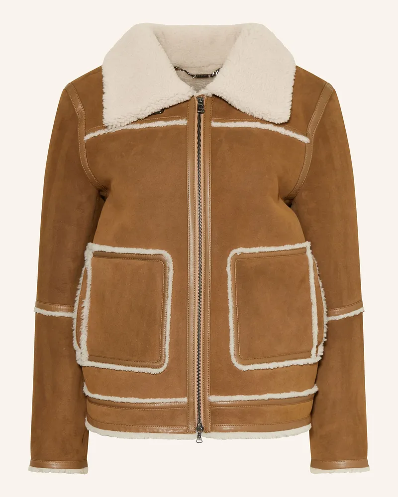 Bogner Lederjacke PELINA-LD im Materialmix Braun