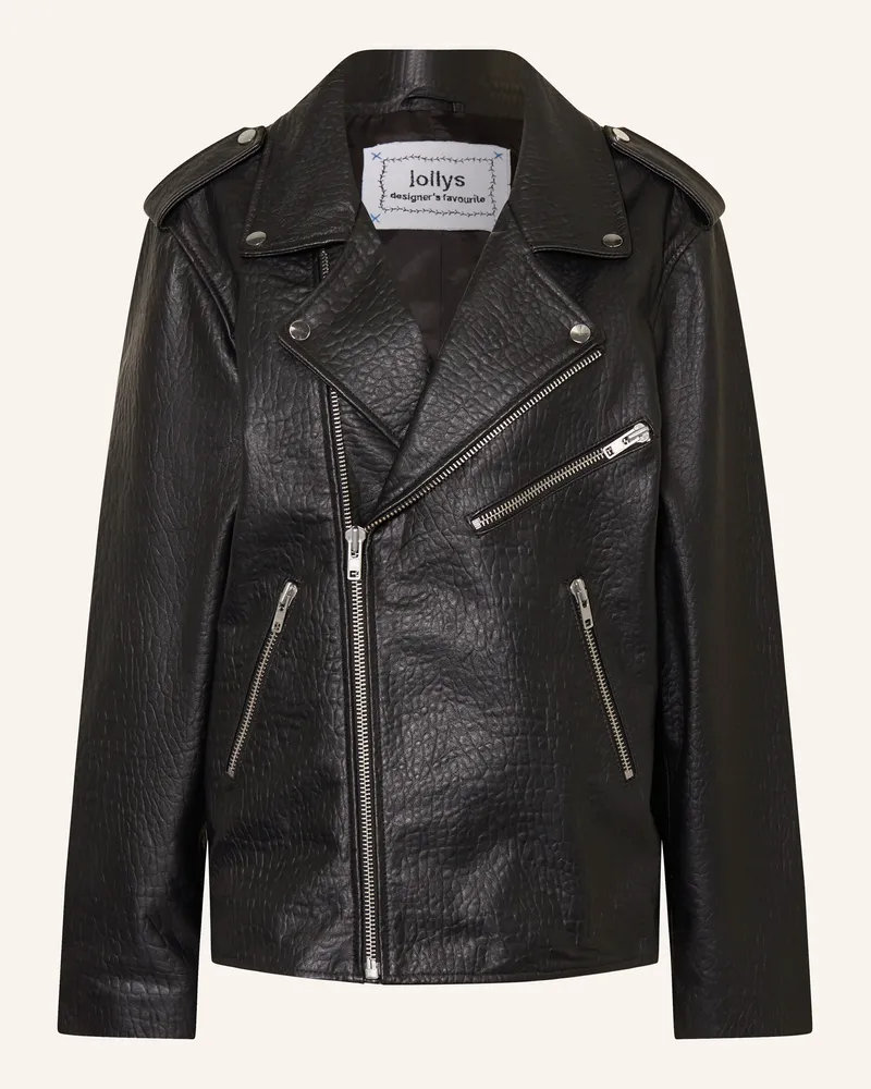 Lollys Laundry Lederjacke Rayll schwarz Schwarz