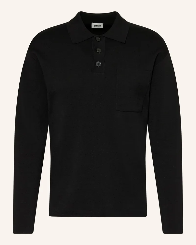 Drykorn Strick-Poloshirt ELIASO Schwarz