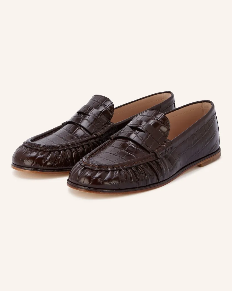 Stuart Weitzman Penny-Loafer Spencer braun Dunkelbraun