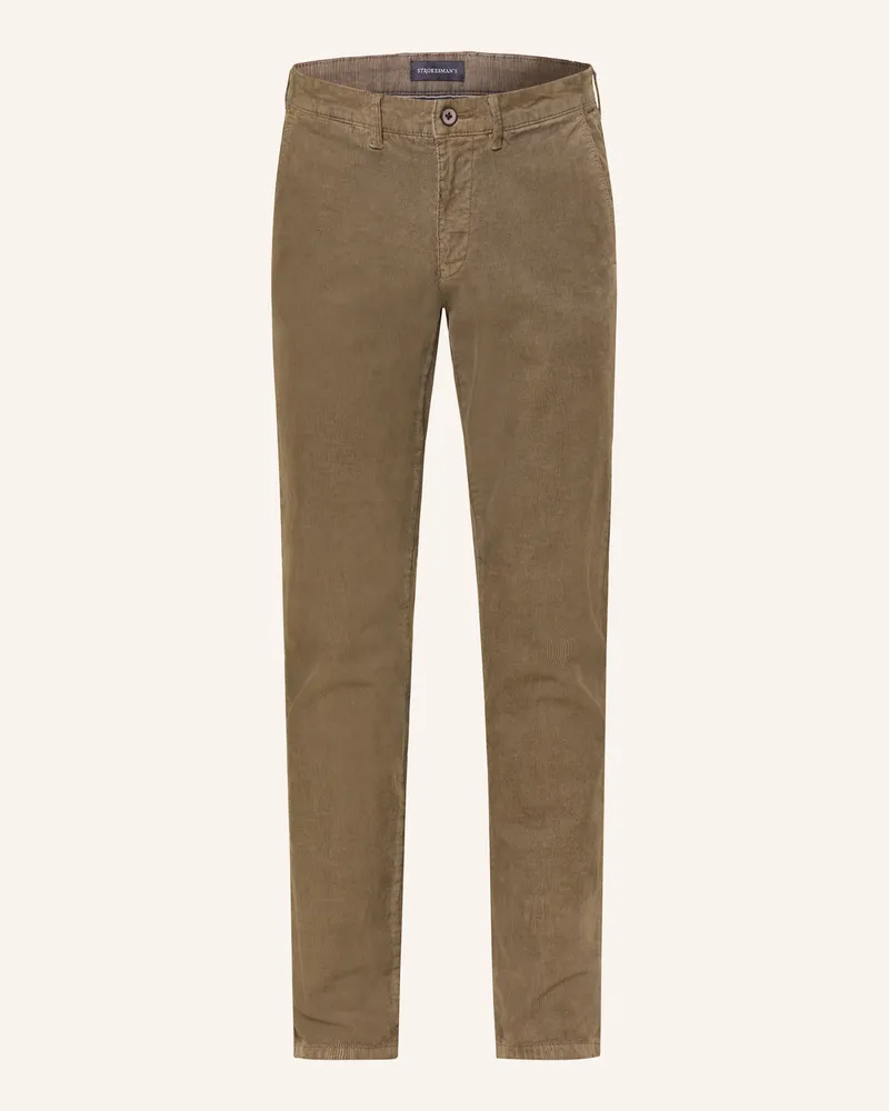 Strokesman's Cordchino Slim Fit Oliv