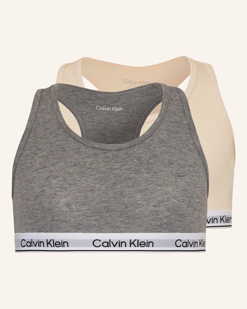 Calvin Klein 2er-Pack Bustiers ICON COTTON STRETCH Hellgrau