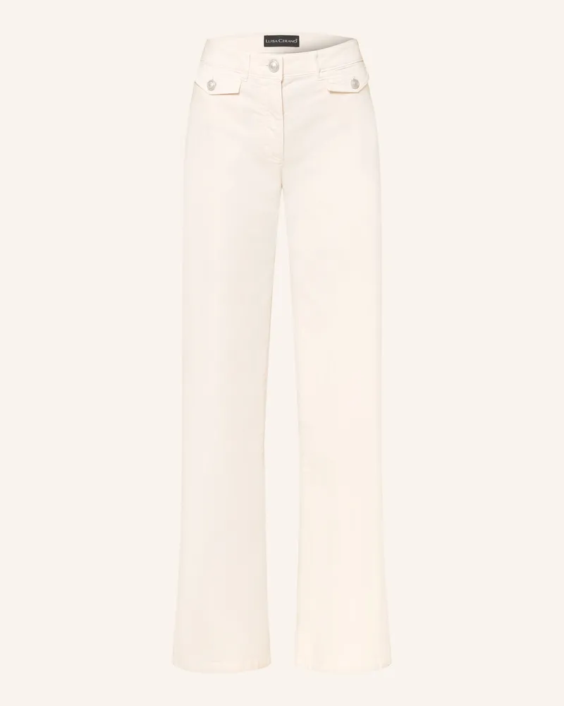Luisa Cerano Wide Leg Jeans weiss 112