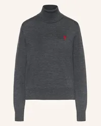 AMI Paris Rollkragenpullover aus Merinowolle Grau