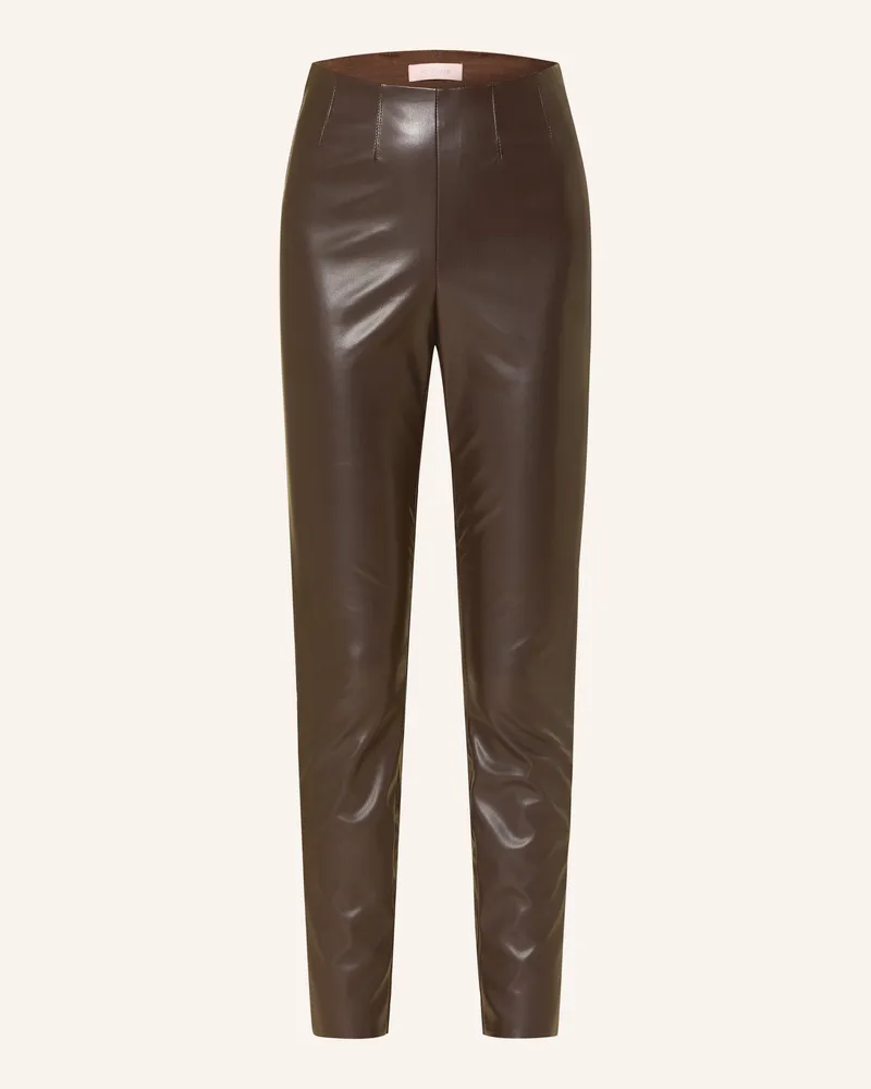 Rich&Royal Leggings in Lederoptik Dunkelbraun
