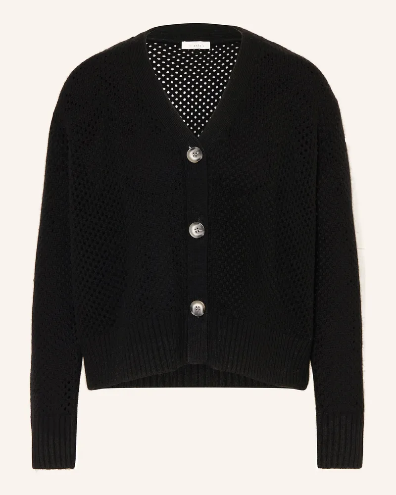 lilienfels Strickjacke mit Cashmere Schwarz