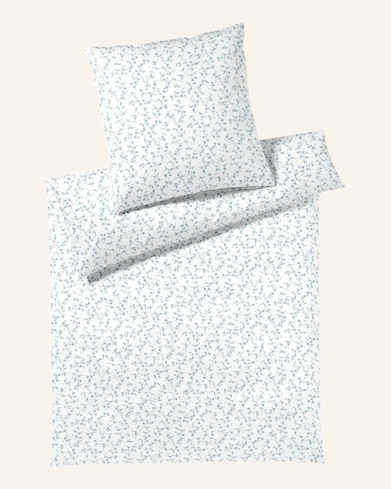 elegante Bettwäsche Enchanté blau Weiss