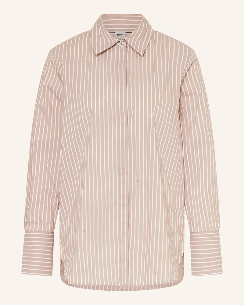 Brax Hemdbluse VIKI mit Schmucksteinen Taupe