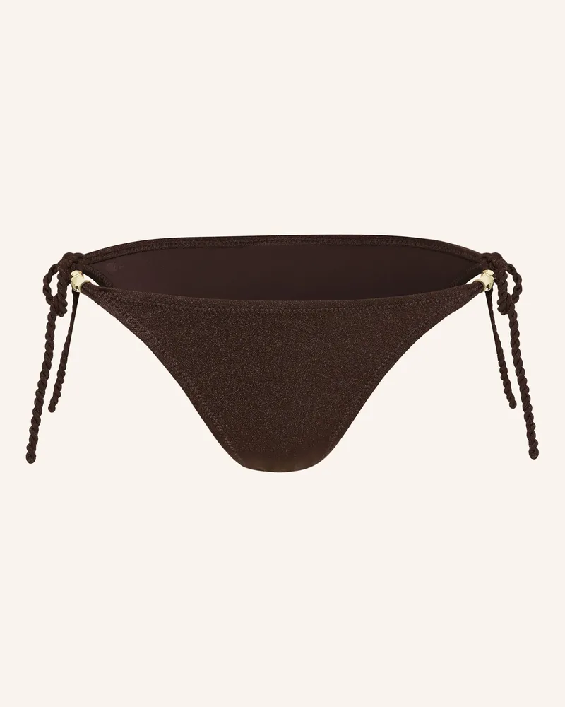 Heidi Klein Triangel-Bikini-Hose COCO PALM Dunkelbraun