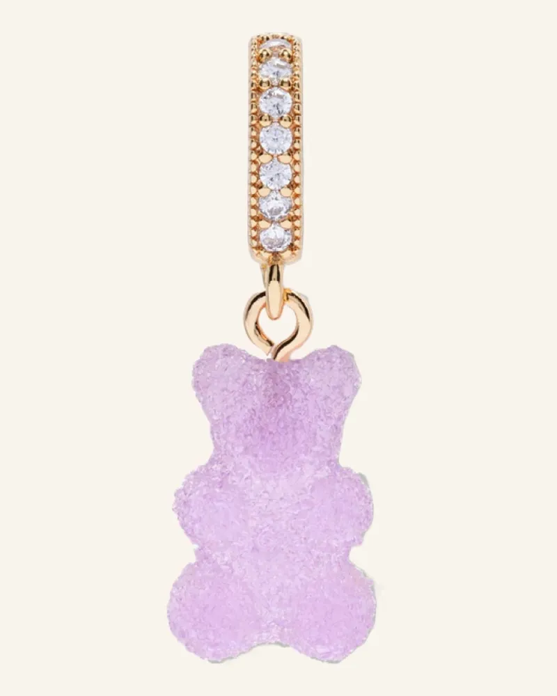 CRYSTAL HAZE Anhänger FIZZY NOSTALGIA BEAR GRAPE PAVE by GLAMBOU Gold