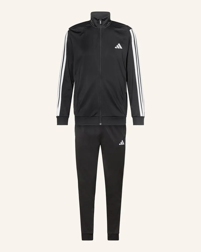 adidas Trainingsanzug 3 STRIPES Schwarz