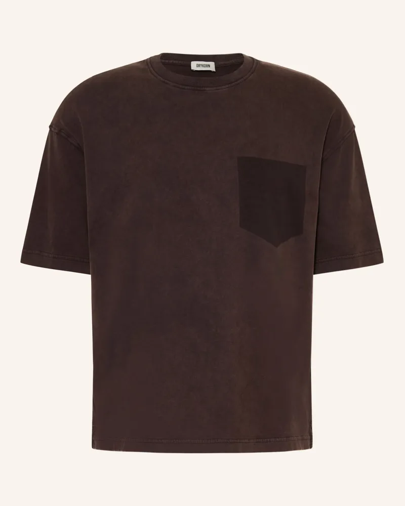 Drykorn T-Shirt Mategon braun Dunkelbraun
