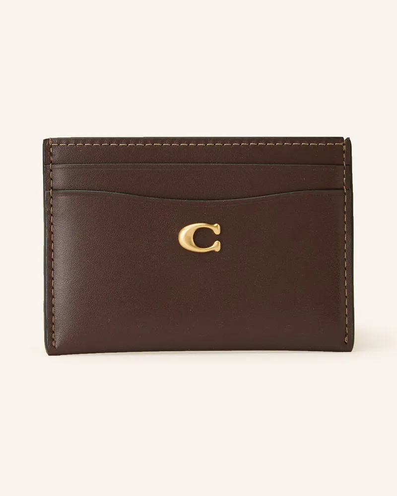 Coach Kartenetui Essential braun Dunkelbraun