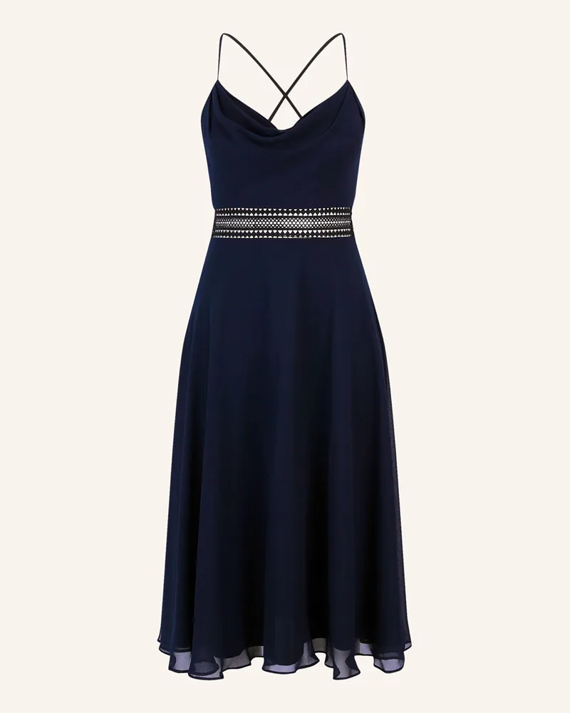 Vera Mont Cocktailkleid mit Lochspitze Dunkelblau