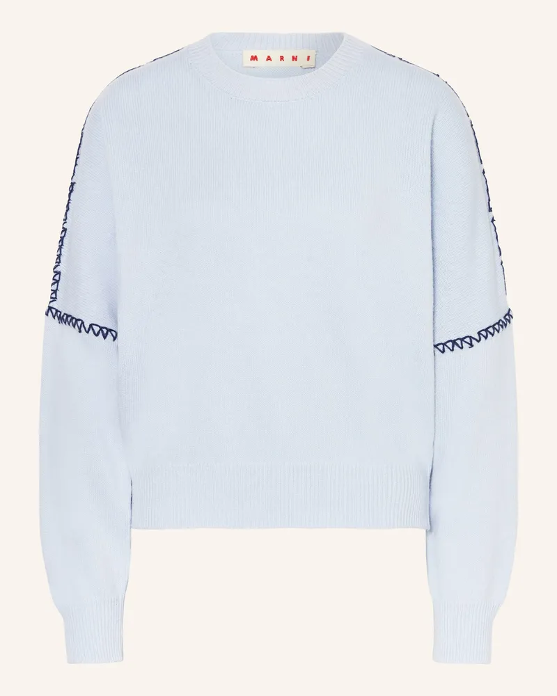 Marni Pullover mit Cashmere Hellblau