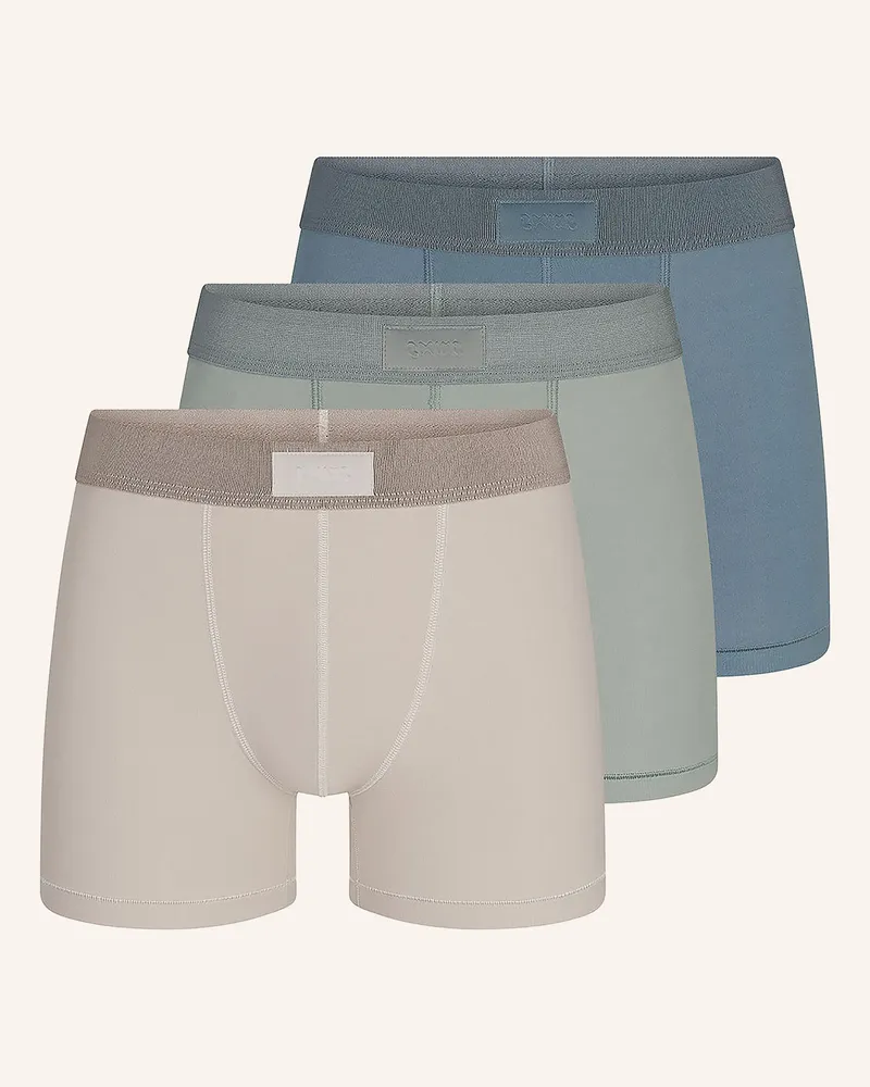 SKIMS 3er-Pack Boxershorts SKIMS COTTON Stone