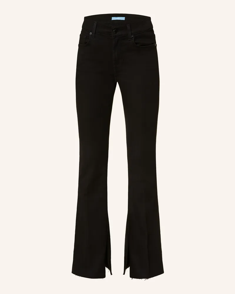 7 for all mankind Bootcut Jeans BOOTCUT TAILORLESS BAIR RINSED BLACK WITH SIDE SLIT Schwarz
