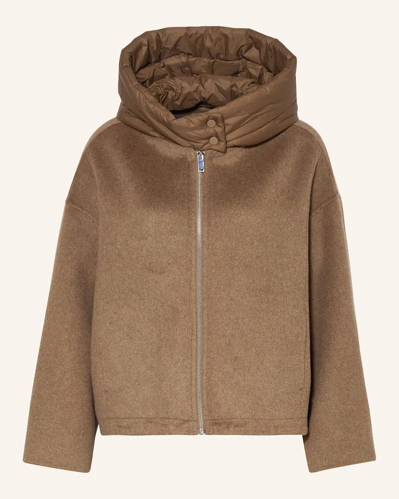 OPUS Jacke HIKONA mit abnehmbarer Kapuze Braun