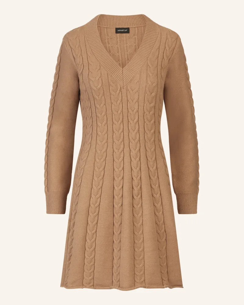 Apart Strickkleid Camel