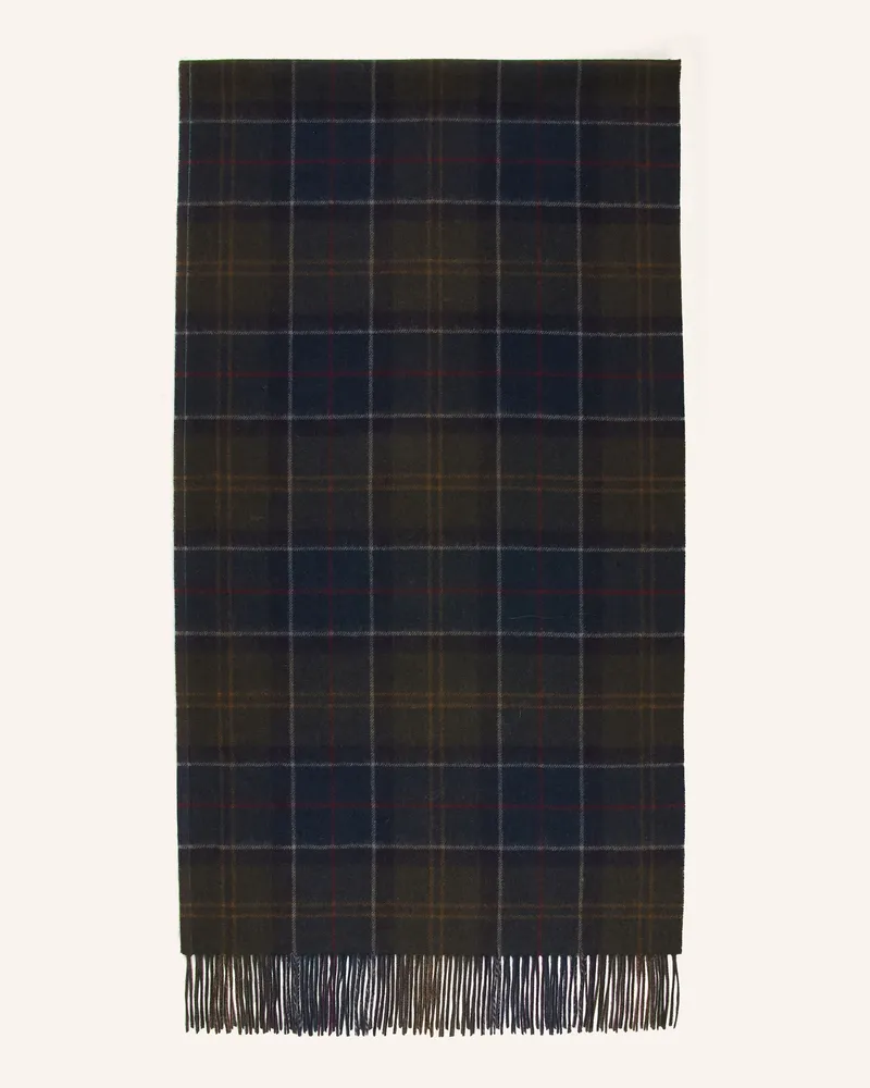 Barbour Schal Hailes braun Dunkelgrün