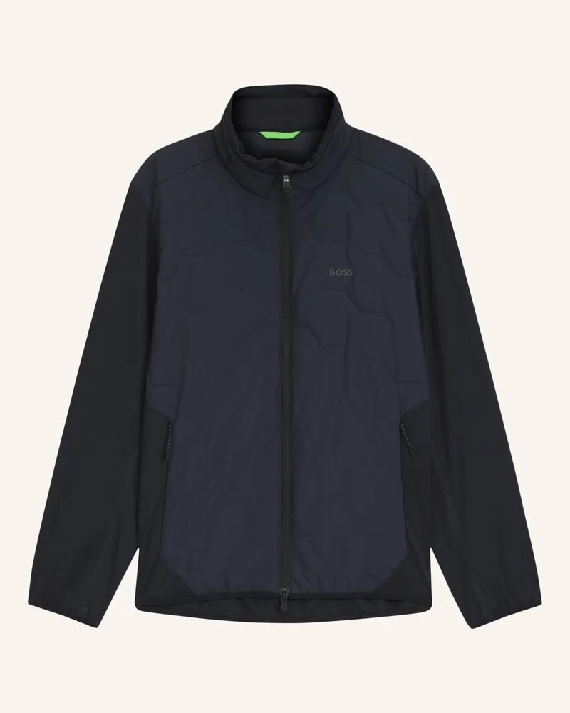 HUGO BOSS Casual Jacke Ow_Goc Chip Regular Fit blau Dunkelblau