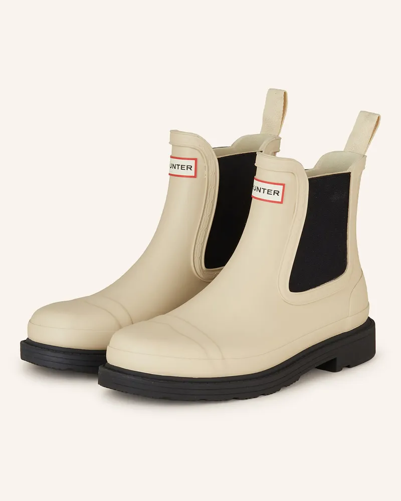 Hunter Chelsea-Boots COMMANDO Creme