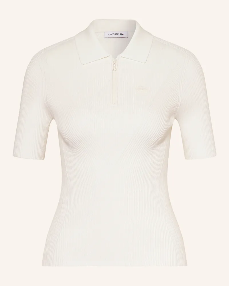 Lacoste Strickshirt weiss Ecru