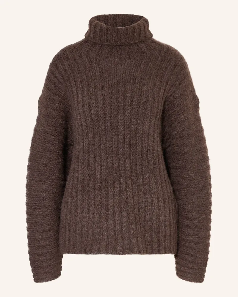 By Malene Birger Rollkragenpullover mit Alpaka Dunkelbraun