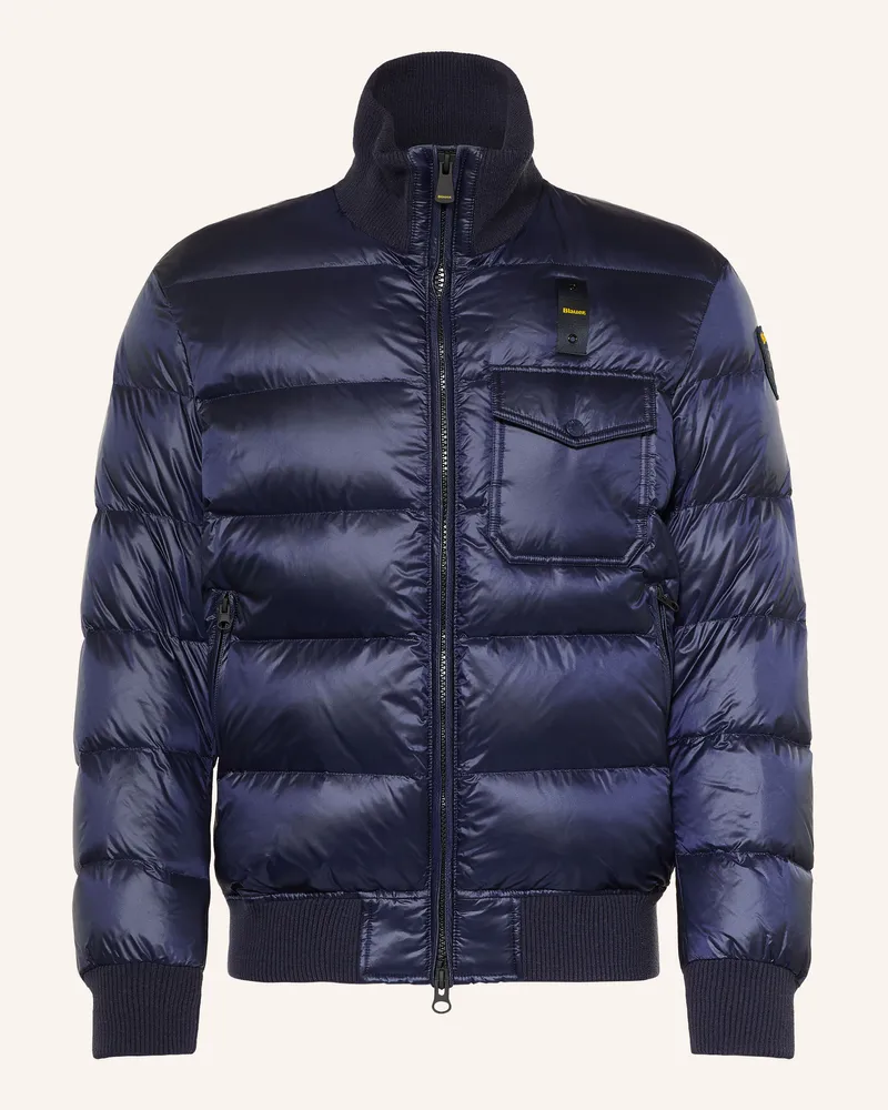 Blauer Daunenblouson Robert blau Dunkelblau