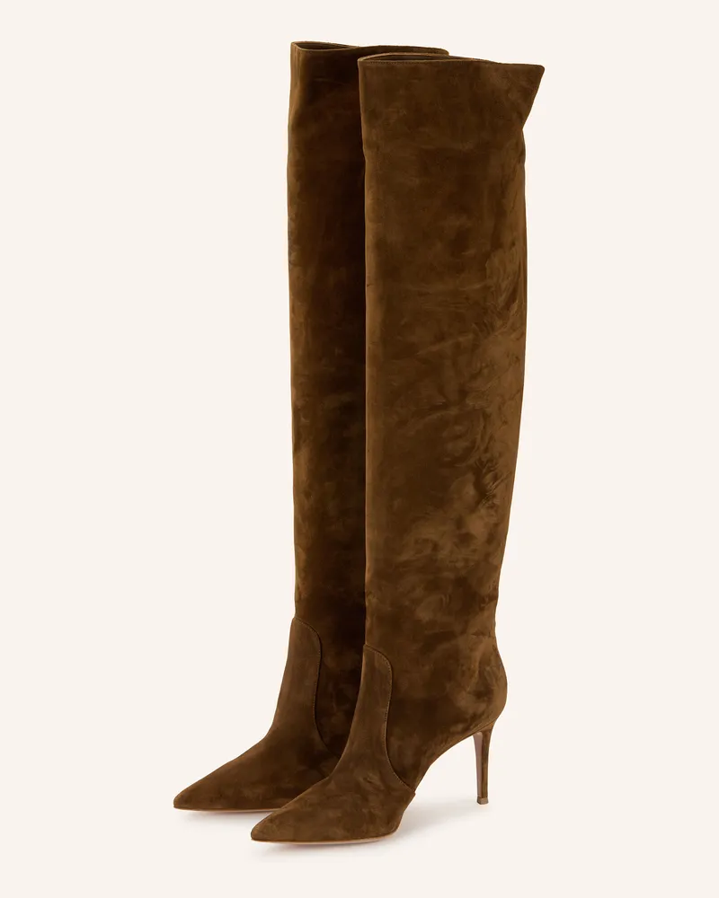 Gianvito Rossi Overknee-Stiefel Braun