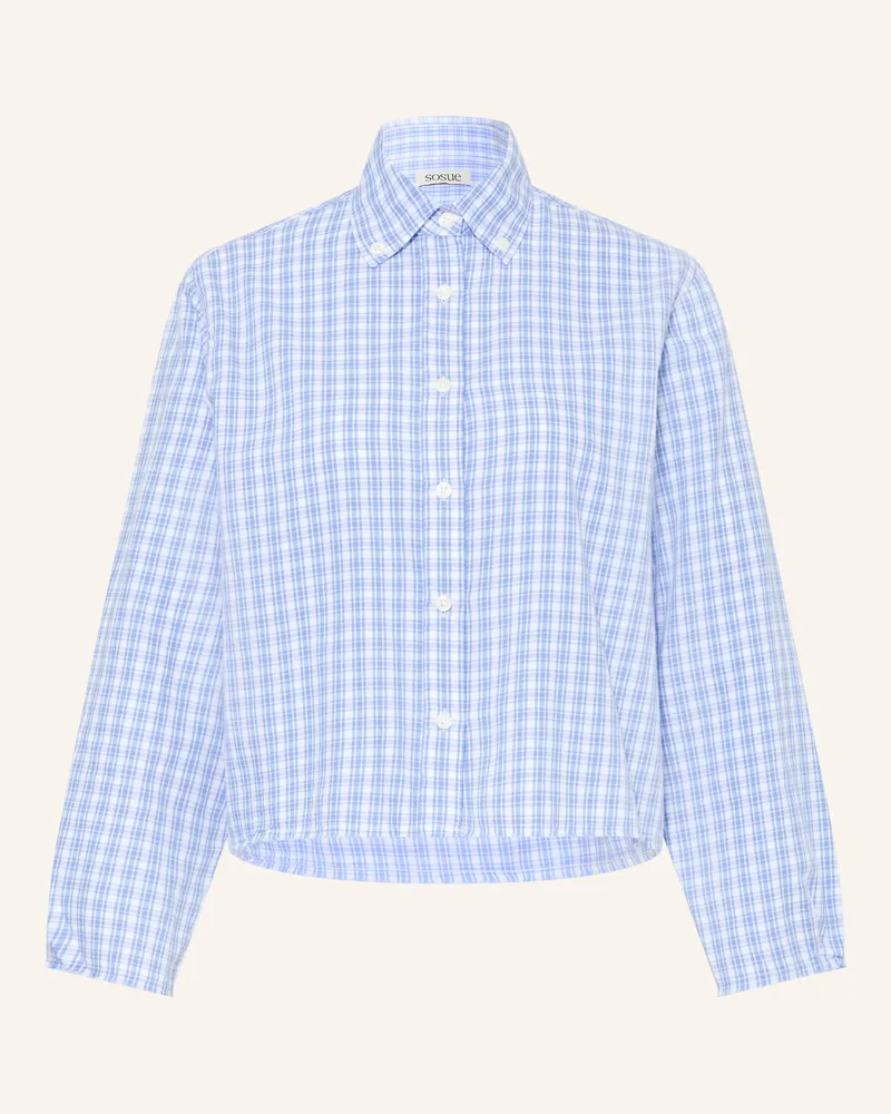 SoSUE Hemdbluse blau Hellblau