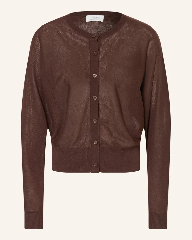 OPUS Strickjacke Desela braun Dunkelbraun