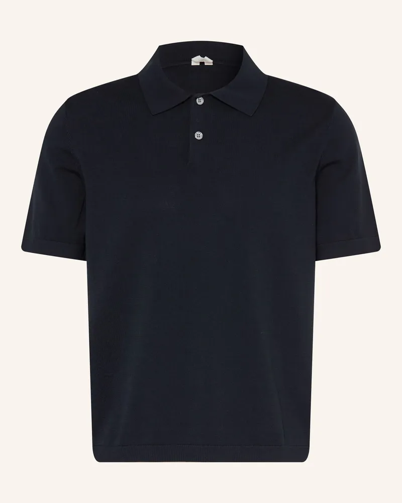 Arket Jersey-Poloshirt blau Dunkelblau