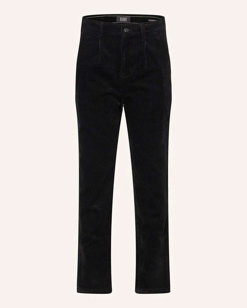 Scotch&Soda Cordhose Loose Tapered Fit Schwarz
