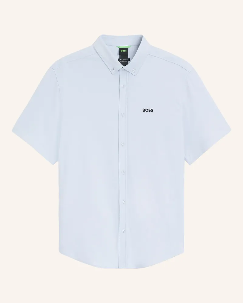 HUGO BOSS Kurzarm-Hemd ST_MOTION S Regular Fit aus Jersey Hellblau