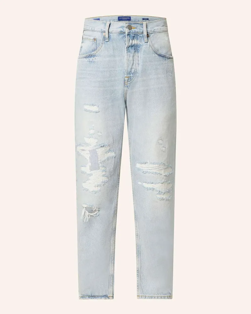 Scotch&Soda Destroyed Jeans DEAN Loose Tapered Fit Blau