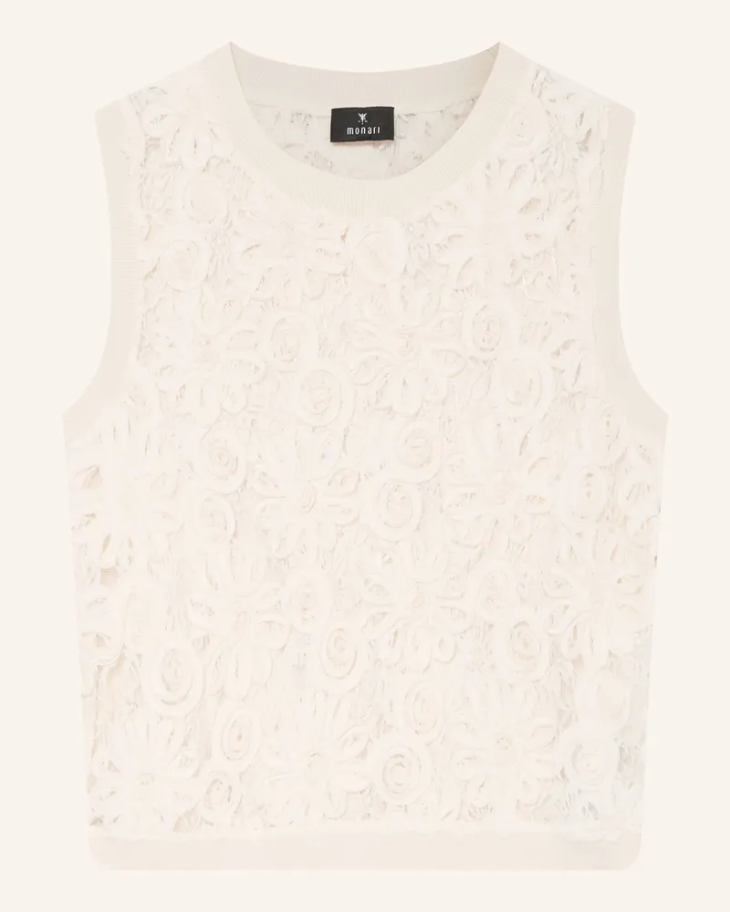 monari Spitzentop beige Creme