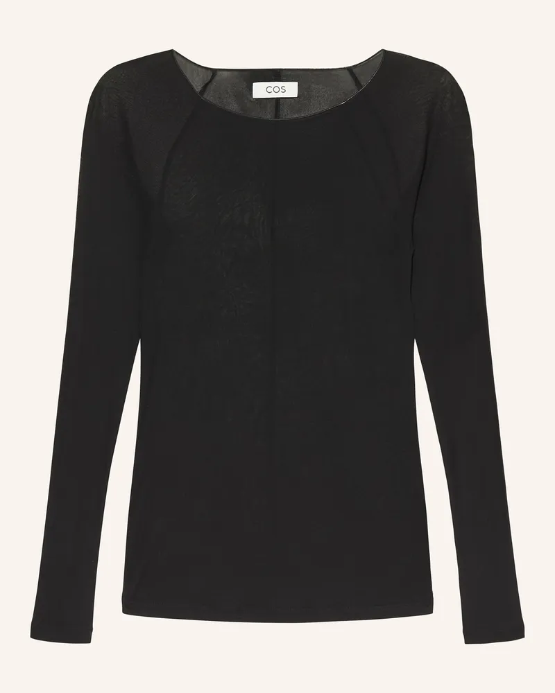 COS Longsleeve aus Seide Schwarz