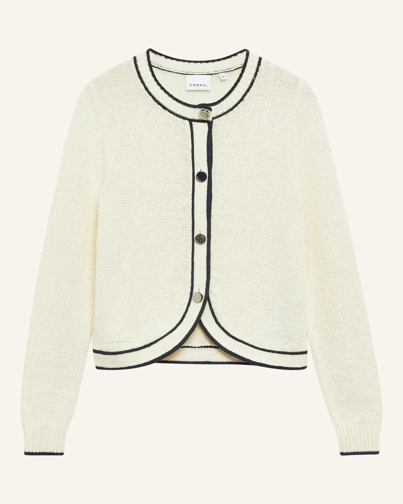 COMMA Strickjacke beige Creme