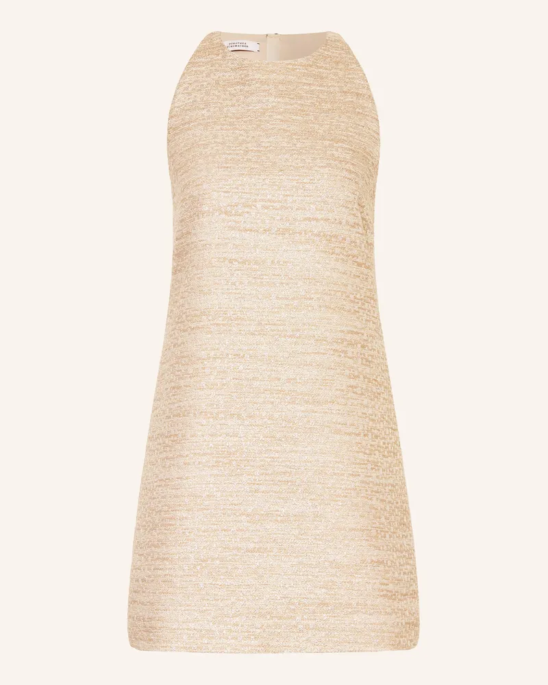 Dorothee Schumacher Cocktailkleid Shiny Coolness Mit Glitzergarn gold Camel