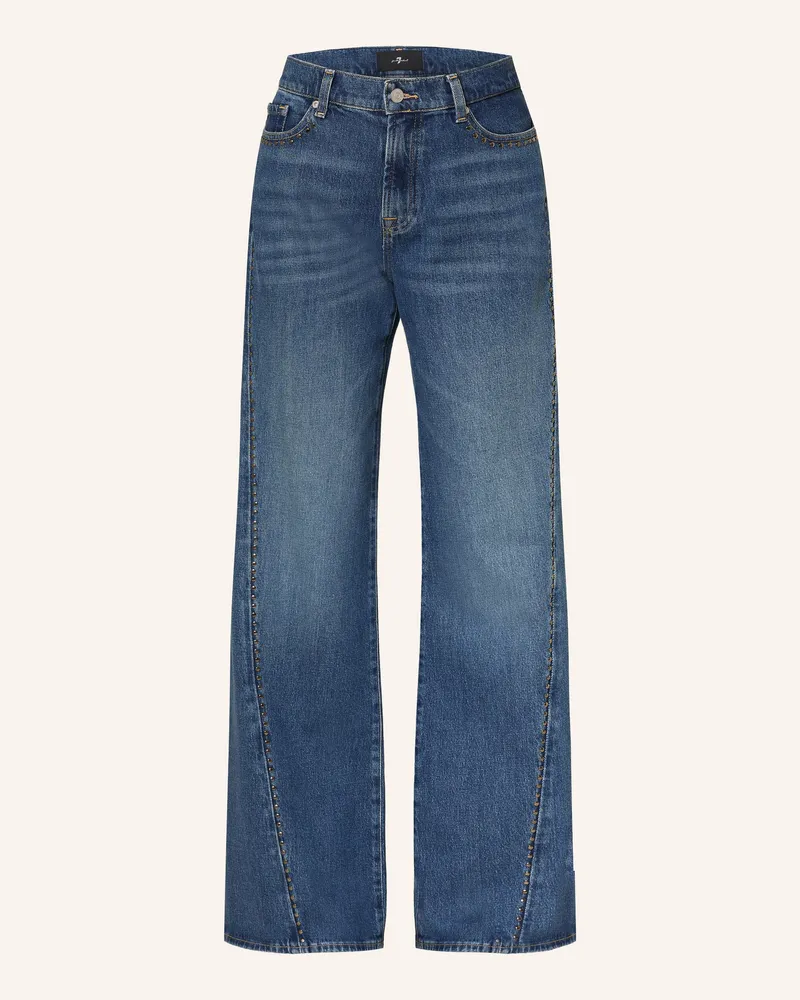 7 for all mankind Wide Leg Jeans Twisted Lotta Mit Nieten blau 21c