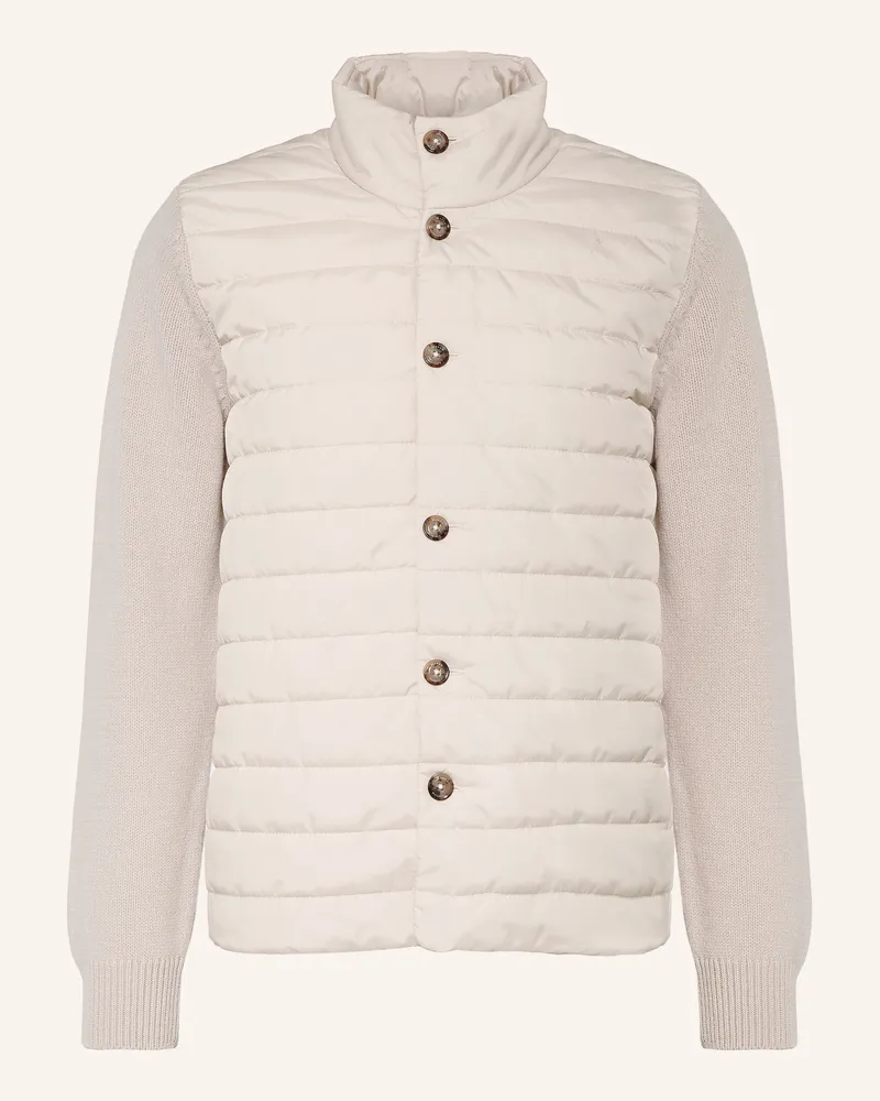 Maerz Strickjacke Im Materialmix beige Creme