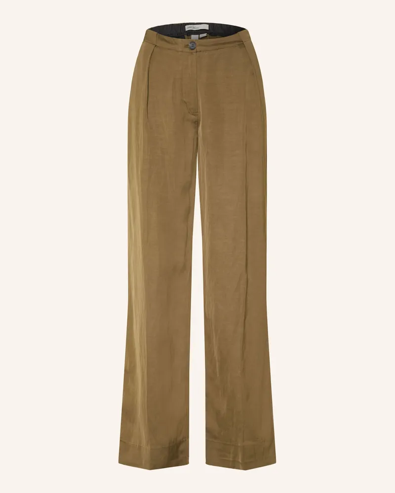 AllSaints Marlenehose Aus Satin gruen Khaki