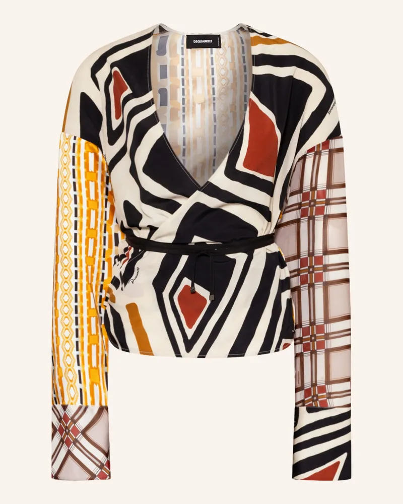 Dsquared2 Wickelbluse Dunkelgelb