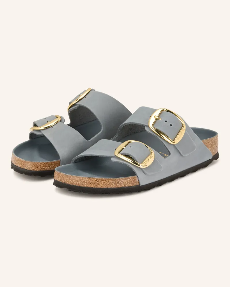 Birkenstock Pantoletten Arizona Big Buckle grau Petrol