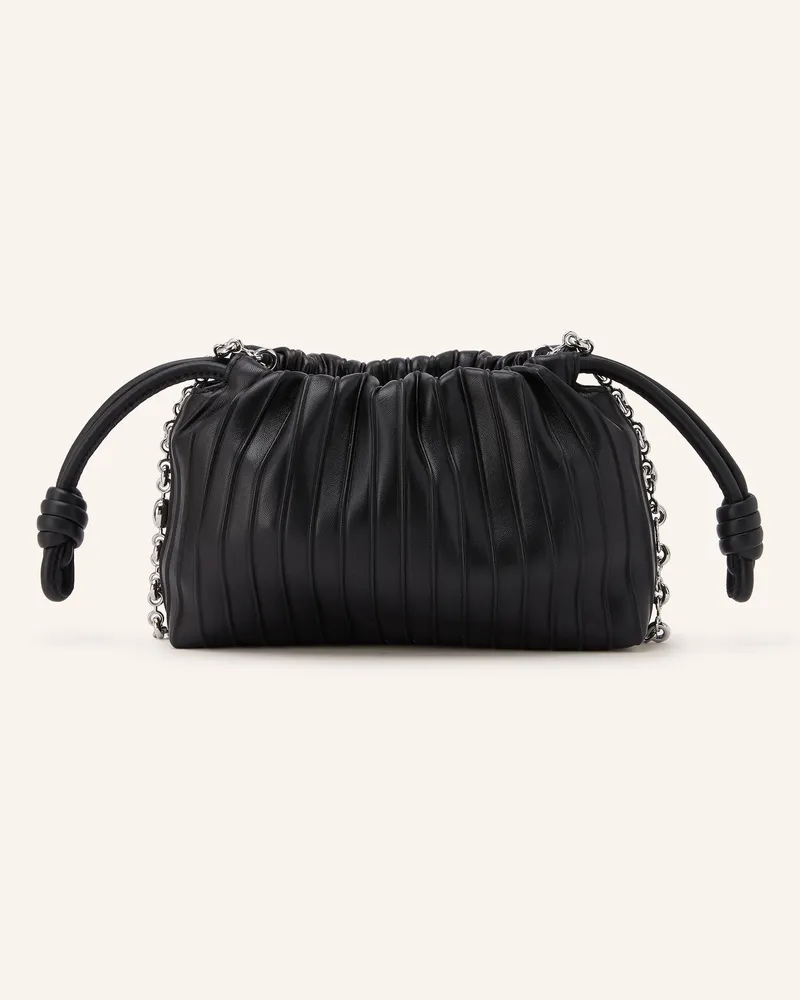 Loewe Beuteltasche Flamenco Purse Pleated Mini schwarz Schwarz