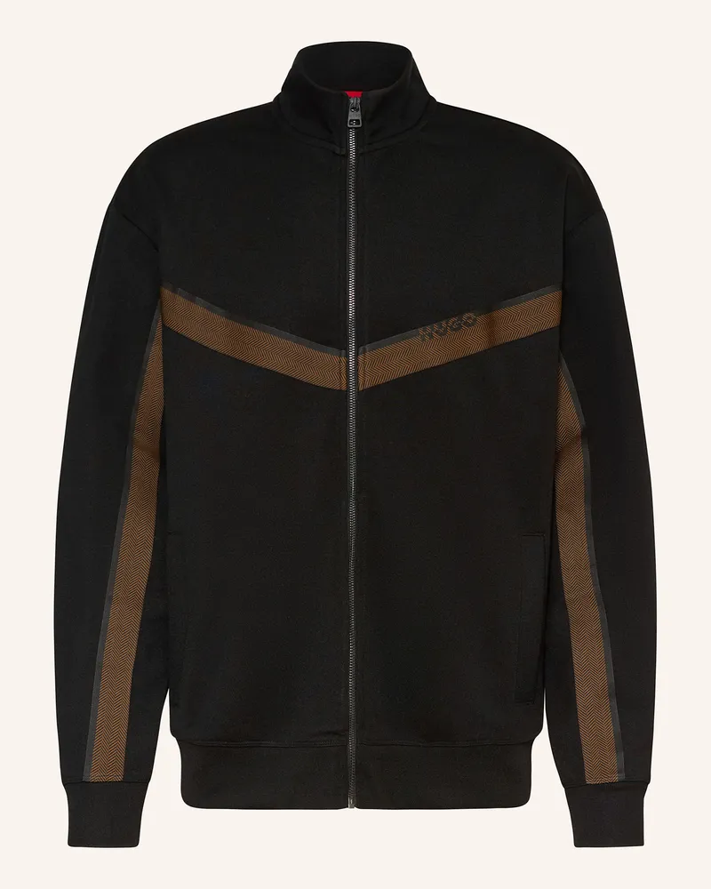 HUGO BOSS Sweatjacke DINGMOOR Schwarz