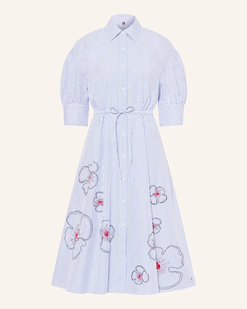 Tommy Hilfiger Hemdblusenkleid mit 3/4-Arm Blau