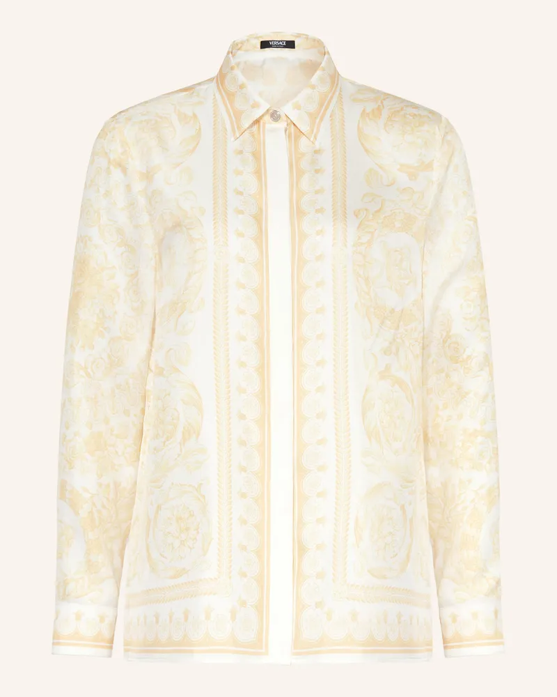 Versace Hemdbluse Barocco Aus Seide gold Hellgelb